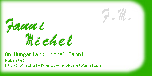 fanni michel business card